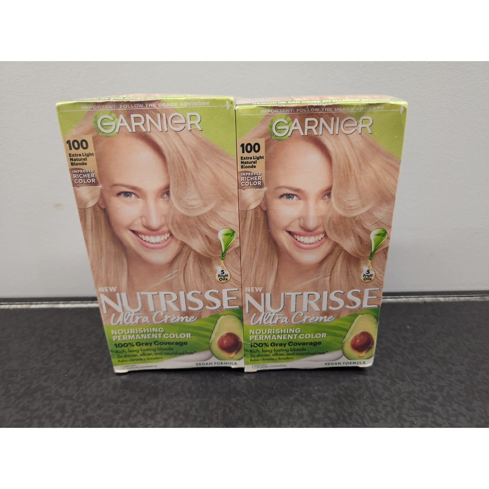 Garnier Nutrisse Ultra Creme 100 Extra Light Natural Blonde Hair Color 2-Pack